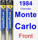 Front Wiper Blade Pack for 1984 Chevrolet Monte Carlo - Hybrid