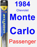 Passenger Wiper Blade for 1984 Chevrolet Monte Carlo - Hybrid