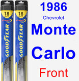 Front Wiper Blade Pack for 1986 Chevrolet Monte Carlo - Hybrid