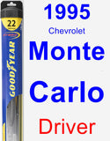 Driver Wiper Blade for 1995 Chevrolet Monte Carlo - Hybrid