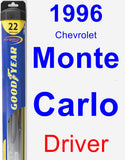 Driver Wiper Blade for 1996 Chevrolet Monte Carlo - Hybrid