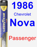 Passenger Wiper Blade for 1986 Chevrolet Nova - Hybrid