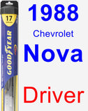 Driver Wiper Blade for 1988 Chevrolet Nova - Hybrid