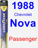 Passenger Wiper Blade for 1988 Chevrolet Nova - Hybrid