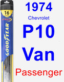 Passenger Wiper Blade for 1974 Chevrolet P10 Van - Hybrid