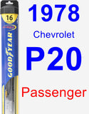 Passenger Wiper Blade for 1978 Chevrolet P20 - Hybrid