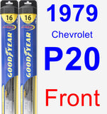 Front Wiper Blade Pack for 1979 Chevrolet P20 - Hybrid