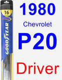 Driver Wiper Blade for 1980 Chevrolet P20 - Hybrid