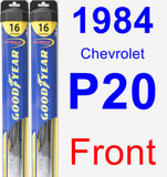 Front Wiper Blade Pack for 1984 Chevrolet P20 - Hybrid