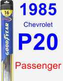 Passenger Wiper Blade for 1985 Chevrolet P20 - Hybrid