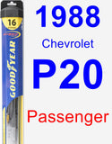 Passenger Wiper Blade for 1988 Chevrolet P20 - Hybrid