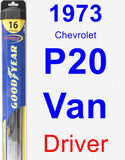 Driver Wiper Blade for 1973 Chevrolet P20 Van - Hybrid