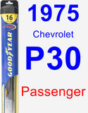 Passenger Wiper Blade for 1975 Chevrolet P30 - Hybrid