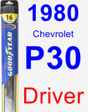 Driver Wiper Blade for 1980 Chevrolet P30 - Hybrid