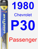 Passenger Wiper Blade for 1980 Chevrolet P30 - Hybrid