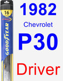 Driver Wiper Blade for 1982 Chevrolet P30 - Hybrid