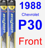 Front Wiper Blade Pack for 1988 Chevrolet P30 - Hybrid