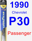 Passenger Wiper Blade for 1990 Chevrolet P30 - Hybrid