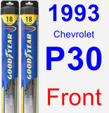 Front Wiper Blade Pack for 1993 Chevrolet P30 - Hybrid