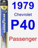 Passenger Wiper Blade for 1979 Chevrolet P40 - Hybrid