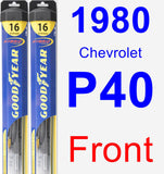 Front Wiper Blade Pack for 1980 Chevrolet P40 - Hybrid