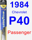 Passenger Wiper Blade for 1984 Chevrolet P40 - Hybrid