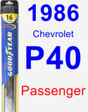 Passenger Wiper Blade for 1986 Chevrolet P40 - Hybrid