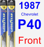 Front Wiper Blade Pack for 1987 Chevrolet P40 - Hybrid