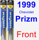 Front Wiper Blade Pack for 1999 Chevrolet Prizm - Hybrid