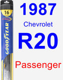 Passenger Wiper Blade for 1987 Chevrolet R20 - Hybrid