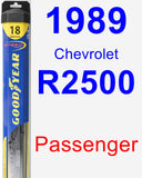 Passenger Wiper Blade for 1989 Chevrolet R2500 - Hybrid