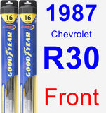 Front Wiper Blade Pack for 1987 Chevrolet R30 - Hybrid