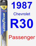 Passenger Wiper Blade for 1987 Chevrolet R30 - Hybrid