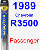 Passenger Wiper Blade for 1989 Chevrolet R3500 - Hybrid