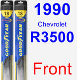 Front Wiper Blade Pack for 1990 Chevrolet R3500 - Hybrid