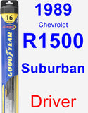 Driver Wiper Blade for 1989 Chevrolet R1500 Suburban - Hybrid