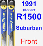 Front Wiper Blade Pack for 1991 Chevrolet R1500 Suburban - Hybrid