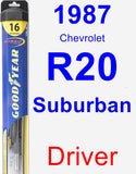 Driver Wiper Blade for 1987 Chevrolet R20 Suburban - Hybrid