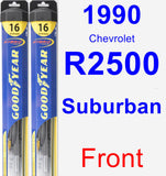 Front Wiper Blade Pack for 1990 Chevrolet R2500 Suburban - Hybrid