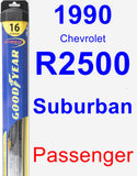 Passenger Wiper Blade for 1990 Chevrolet R2500 Suburban - Hybrid