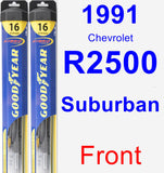 Front Wiper Blade Pack for 1991 Chevrolet R2500 Suburban - Hybrid