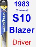 Driver Wiper Blade for 1983 Chevrolet S10 Blazer - Hybrid