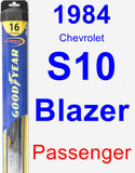 Passenger Wiper Blade for 1984 Chevrolet S10 Blazer - Hybrid