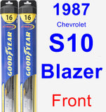 Front Wiper Blade Pack for 1987 Chevrolet S10 Blazer - Hybrid