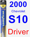 Driver Wiper Blade for 2000 Chevrolet S10 - Hybrid