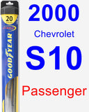 Passenger Wiper Blade for 2000 Chevrolet S10 - Hybrid