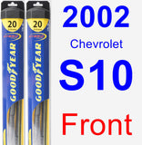 Front Wiper Blade Pack for 2002 Chevrolet S10 - Hybrid