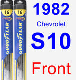 Front Wiper Blade Pack for 1982 Chevrolet S10 - Hybrid