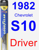 Driver Wiper Blade for 1982 Chevrolet S10 - Hybrid