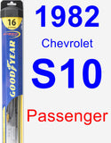 Passenger Wiper Blade for 1982 Chevrolet S10 - Hybrid